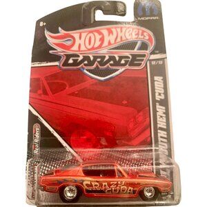 Hot Wheels Garage Plymouth Hemi Cuda Crazy Hemi Flames Metal/Metal Real Riders